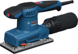 Máy chà nhám quỹ đạo Bosch GSS 20-18 có hộp chứa bụi.