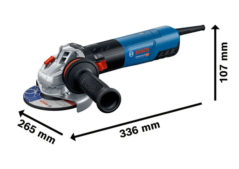 Máy mài góc Bosch GWS 20-125 SB có tay cầm tiện dụng.