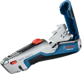 Dao tiện ích Bosch có thể thu gọn và có hộp đựng lưỡi dao.