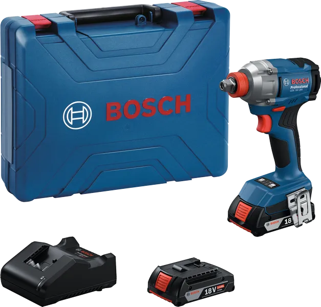 Bộ máy vặn vít động lực Bosch GDX 18V-285 kèm hộp đựng.