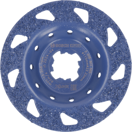 Đầu mài carbide EXPERT Multi Material Medium, Dạng phẳng, X-LOCK, 115 mm, 22,23 mm Đầu mài cacbua đa vật liệu Bosch EXPERT phẳng vừa 115 mm.