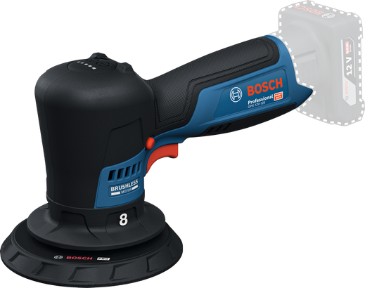 GPX 12V-125 Máy đánh bóng Bosch GPX 12V-125 có động cơ không chổi than.