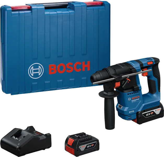 GBH 18V-18 Máy khoan búa Bosch GBH 18V-18 kèm pin, bộ sạc, hộp đựng.