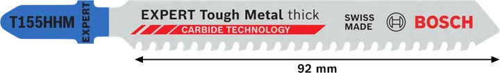 EXPERT Tough Metal thick T155HHM Lưỡi cưa lọng Bosch EXPERT Tough Metal T155HHM, 92mm.