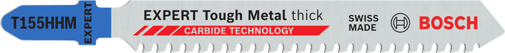 EXPERT Tough Metal thick T155HHM Lưỡi cưa lọng Bosch EXPERT Tough Metal T155HHM dùng cho kim loại dày.