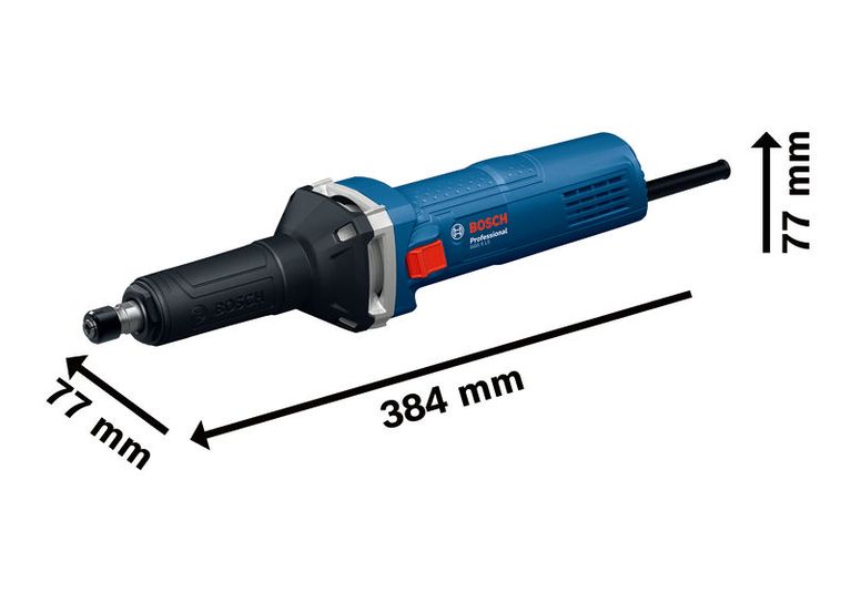 GGS 5 LS Máy mài thẳng Bosch GGS 5 LS có chiều dài 384 mm.