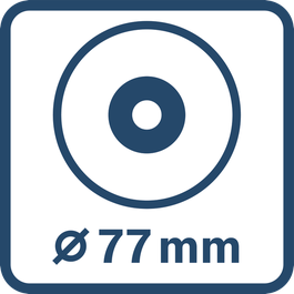 Đường kính đĩa 77 mm