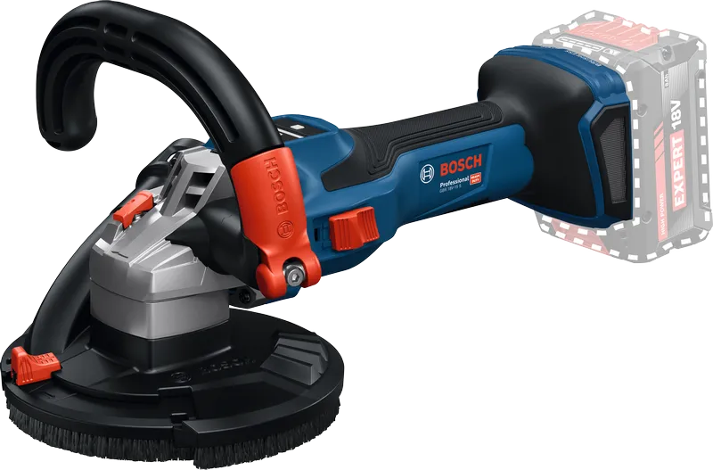 Máy mài tường không dây Bosch có tay cầm tiện dụng.