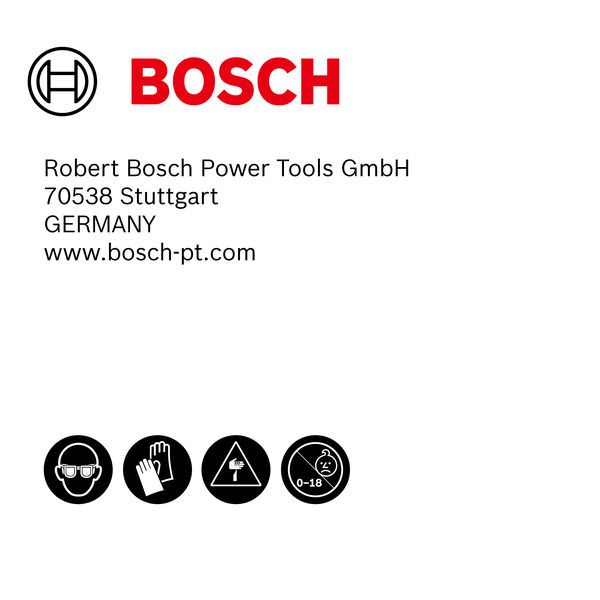 Biểu tượng an toàn của dao gấp Bosch.