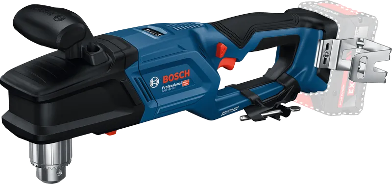 Máy khoan góc dùng pin Bosch GRD 18V-127, tay cầm tiện dụng.