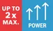 Công suất tối đa 2x.