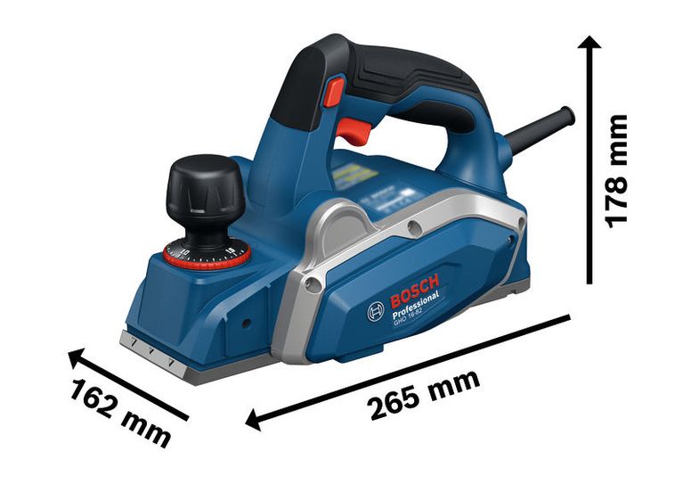 Máy bào Bosch GHO 16-82, dụng cụ bào gỗ nhỏ gọn.