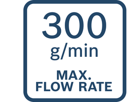 Lưu lượng tối đa 300 g/phút