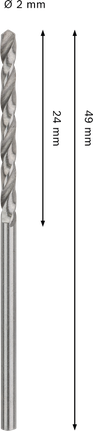 Mũi khoan xoắn Bosch PRO Metal HSS-G 2 mm.