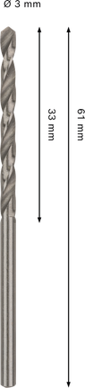 Mũi khoan xoắn Bosch PRO Metal HSS-G 3 mm.