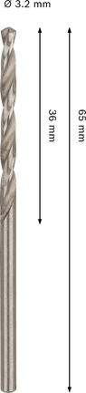 Mũi khoan xoắn Bosch PRO Metal HSS-G 3,2 mm.