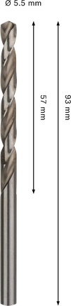 Mũi khoan xoắn Bosch PRO Metal HSS-G 5,5 mm.