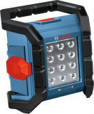 Đèn chiếu sáng công trường không dây Bosch GLI18V-1500 có bảng đèn LED.