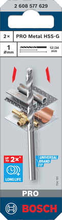 Mũi khoan Bosch PRO Metal HSS-G 1×12×34 mm.