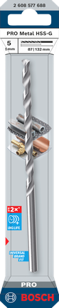 Mũi khoan xoắn Bosch PRO Metal HSS-G 5 mm 87×132 mm.