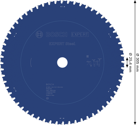 Lưỡi cưa tròn thép Bosch EXPERT 305mm T60.