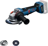 Máy mài góc dùng pin Bosch GWS18V-11PS kèm phụ kiện.