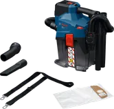 Máy hút bụi khô ướt không dây Bosch GAS18V-6LS có phụ kiện.