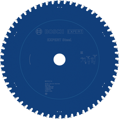 Object #200581508: 2608643059_bo_pro_u_f_1 Lưỡi cưa tròn Bosch EXPERT Steel có 60 răng.