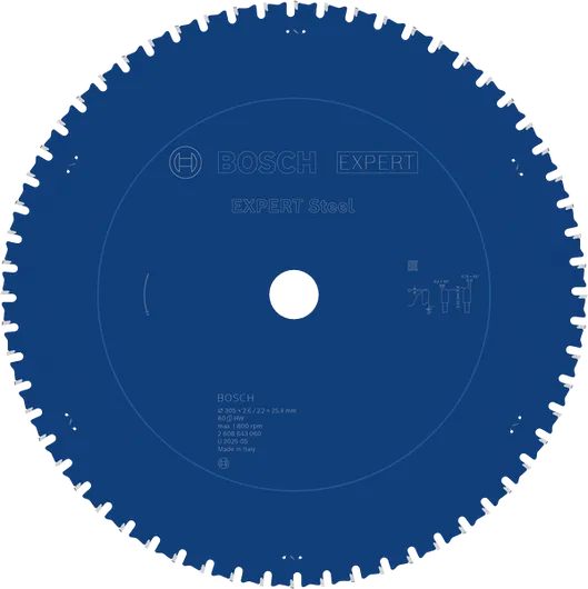 Lưỡi cưa tròn EXPERT Steel Lưỡi cưa tròn thép Bosch EXPERT 305 mm T60.