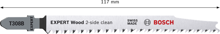 EXPERT Wood 2-side clean T308B Lưỡi cưa lọng Bosch EXPERT Wood 2 mặt sạch T308B.