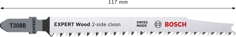 Lưỡi cưa lọng EXPERT ‘Wood 2-side clean’ T 308 B, 5 chiếc Lưỡi cưa lọng Bosch EXPERT Wood 2 mặt sạch T308B.