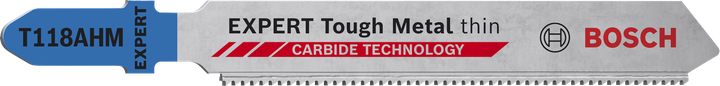 EXPERT Tough Metal thin T118AHM Lưỡi cưa lọng Bosch EXPERT Tough Metal T118AHM, răng cacbua.