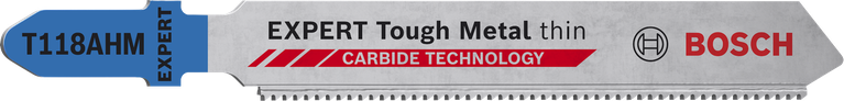 Lưỡi cưa lọng EXPERT Tough Metal thin T118AHM, 3 chiếc Lưỡi cưa lọng Bosch EXPERT Tough Metal T118AHM, răng cacbua.