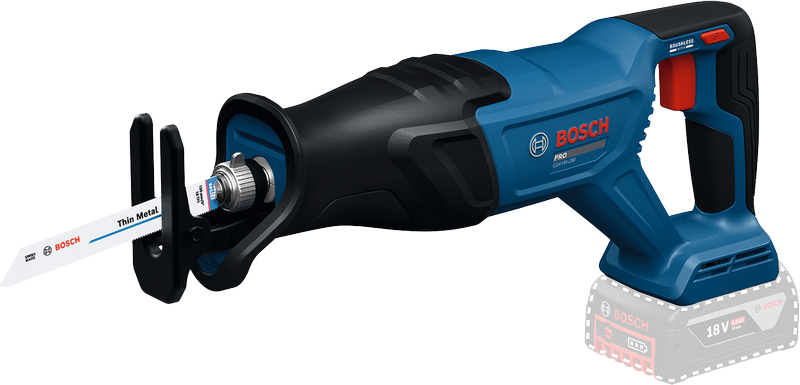 Máy cưa lọng dùng pin Bosch GSA18V-280 dùng để cắt kim loại.