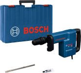 Máy đục bê tông Bosch GSH 11 EV có hộp đựng.