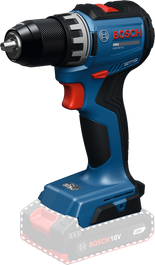 Máy khoan pin Bosch GSR18V-52 có khe cắm pin 2Ah.