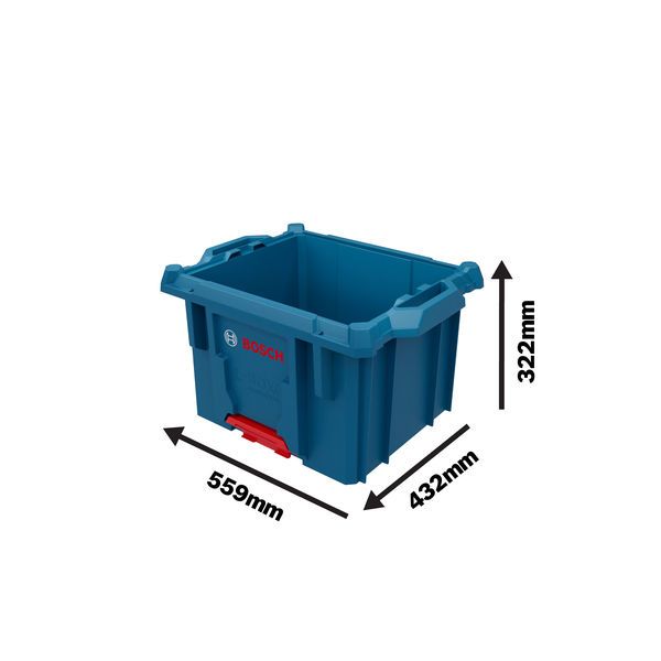Hộp đựng dụng cụ Bosch L-BOXX Contractor Crate, có thể xếp chồng lên nhau.