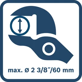 Khả năng tối đa 2 3/8"/60 mm