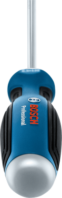 Tua vít màu xanh dương và đen với tay cầm tiện dụng.