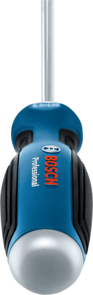 Tua vít màu xanh dương và đen với tay cầm tiện dụng.