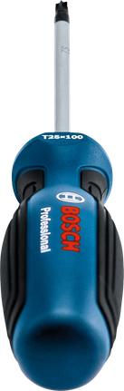 Tua vít màu xanh dương và đen, đầu Torx T25, tay cầm tiện dụng.