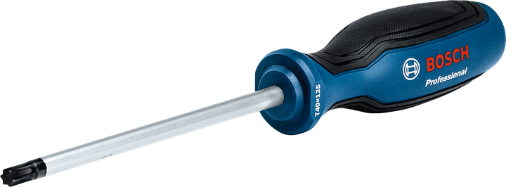 Tua vít Torx màu xanh và đen với tay cầm tiện dụng.