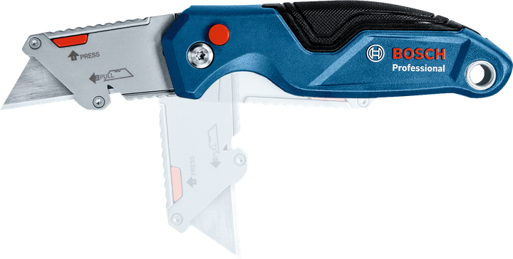 Dao gấp đa năng có lưỡi thu vào, được minh họa ở trạng thái mở và đóng.