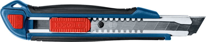 Dao đa năng với lưỡi dao chia đoạn có thể thu vào và tay cầm có vân nhám.