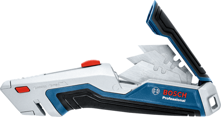 Dao tiện ích có thể thu gọn, lưỡi dao dự phòng được cất bên trong cán.