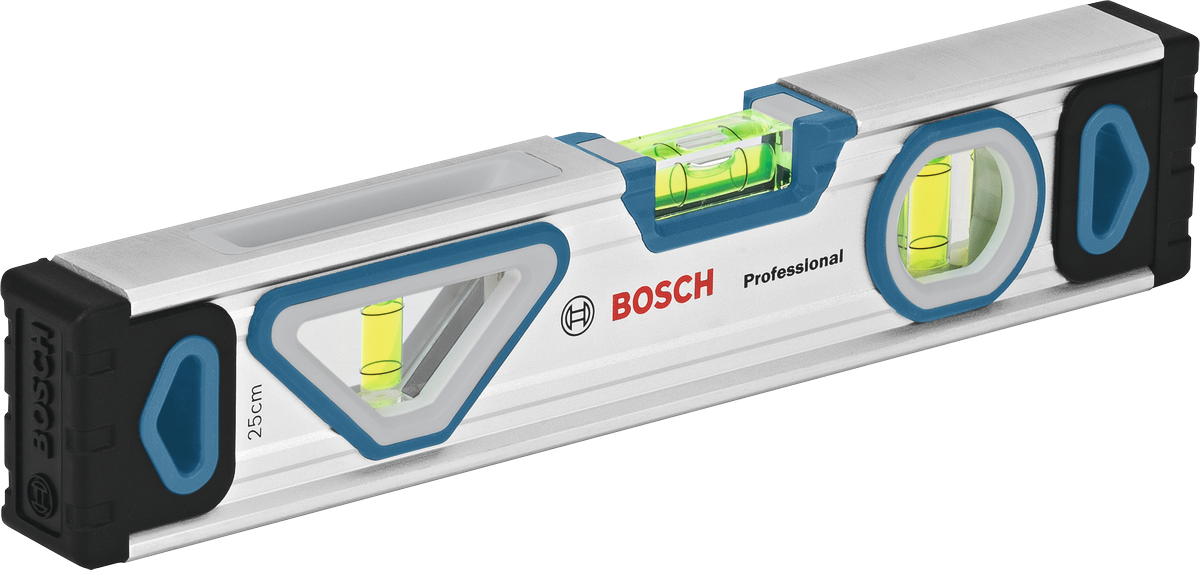 Thước thủy Bosch 25 cm, thân bằng nhôm.