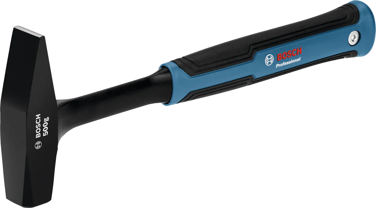 Búa thợ khóa Bosch 500g với đầu bằng thép carbon.