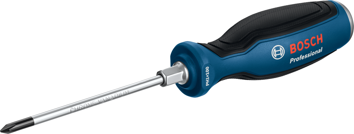 Tua vít chuyên nghiệp Bosch PH1x100 với tay cầm tiện dụng.