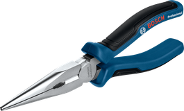 Kìm mũi dài Bosch 200 mm với lưỡi cắt được tôi cứng bằng cảm ứng.