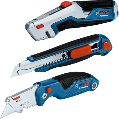 Bộ dao Bosch 3 món với tay cầm tiện dụng.
